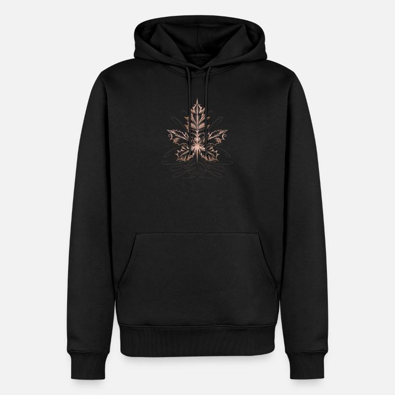 Feuille D’érable, Feuille, Feuillage, Automne - Sweat à capuche Premium bio Homme - noir