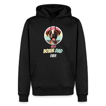 Best boxer DAD Zeig, dass du Boxer liebst! - Männer Premium Bio Hoodie - Schwarz - Vorne - Nico (187cm)
