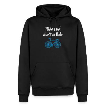 Ride Collide Roue Cool Dictons Anglais Vélo - Sweat à capuche Premium bio Homme - noir - Devant - Nico (187cm)