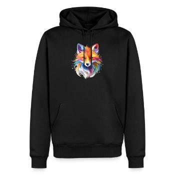 Fuchs Design - Sweat à capuche Premium bio Homme - noir - Devant - Nico (187cm)