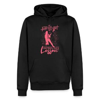 Lacrosse Mädel - Männer Premium Bio Hoodie - Schwarz - Vorne - Nico (187cm)