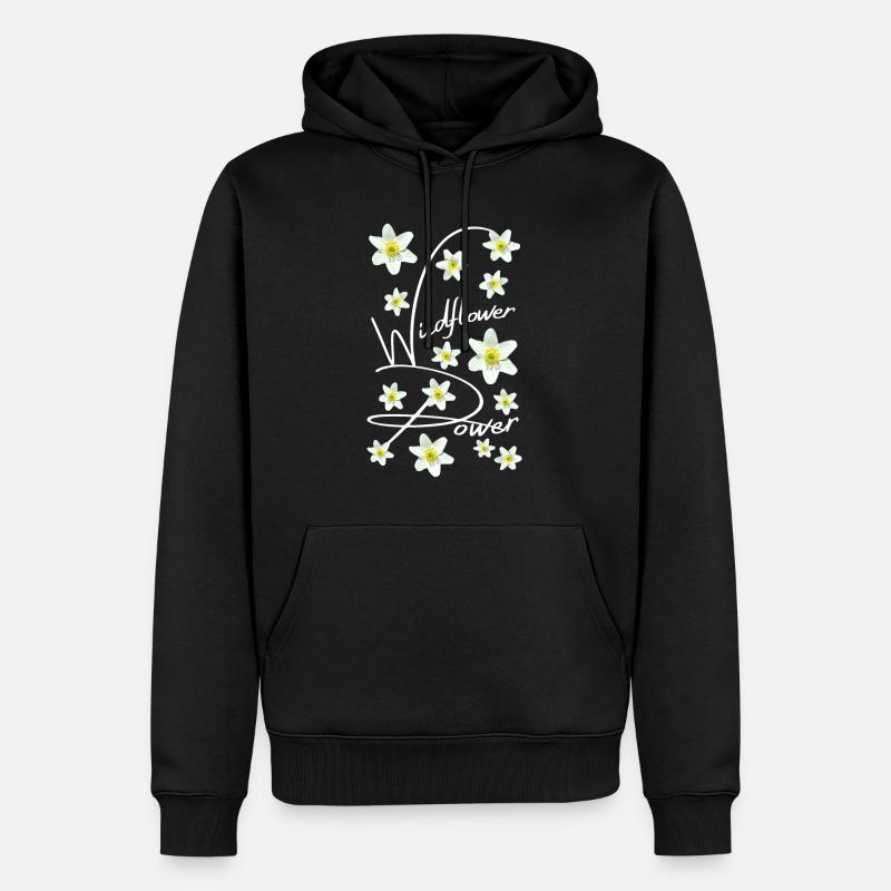 BUSCHWINDRÖSCHEN - Männer Premium Bio Hoodie - Schwarz