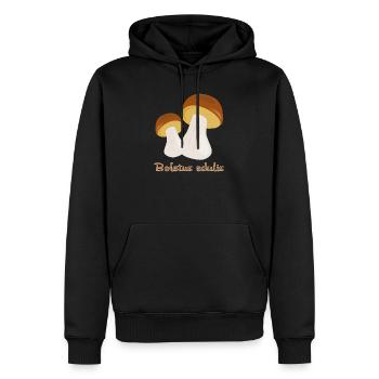 Champignons d’automne - Sweat à capuche Premium bio Homme - noir - Devant - Nico (187cm)