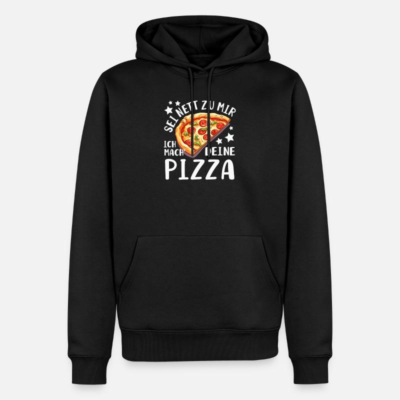 PIzza Bäcker Pizzaiolo - Männer Premium Bio Hoodie - Schwarz