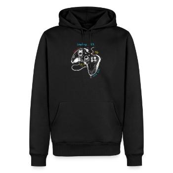 Controller-Kunst im Retro-Gaming-Stil - Männer Premium Bio Hoodie - Schwarz - Vorne - Nico (187cm)