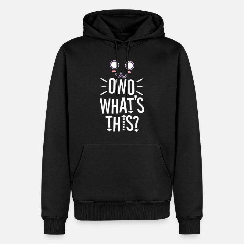 OwO Qu’est-ce que c’est ? - Sweat à capuche Premium bio Homme - noir
