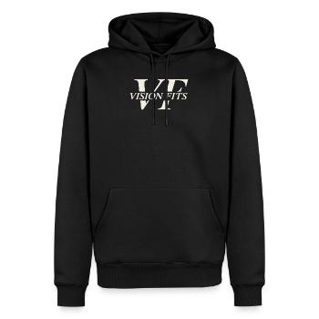 VISON PASST - Männer Premium Bio Hoodie - Schwarz - Vorne - Nico (187cm)