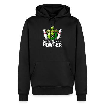 Nacho Bowler Bunt Sombrero - Männer Premium Bio Hoodie - Schwarz - Vorne - Nico (187cm)