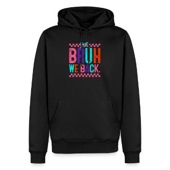 Bruh We Back Neon Pop - Männer Premium Bio Hoodie - Schwarz - Vorne - Nico (187cm)