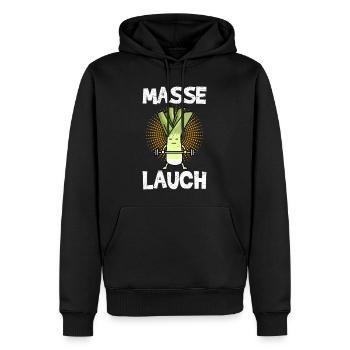 Gewichtheber MASSE LAUCH Gym Lustiges - Männer Premium Bio Hoodie - Schwarz - Vorne - Nico (187cm)