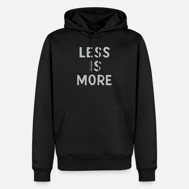 Moins, c’est plus - Sweat à capuche Premium bio Homme - noir
