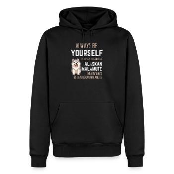 Sei immer du selbst, außer Alaskan Malamute - Männer Premium Bio Hoodie - Schwarz - Vorne - Nico (187cm)