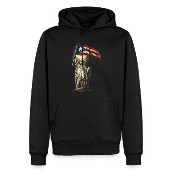 Puerto Rico Boricua - Männer Premium Bio Hoodie - Schwarz - Vorne - Nico (187cm)
