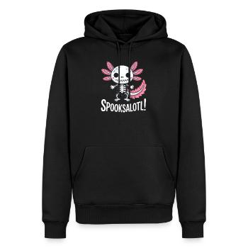 Spooksalot Skelettdrache - Männer Premium Bio Hoodie - Schwarz - Vorne - Nico (187cm)