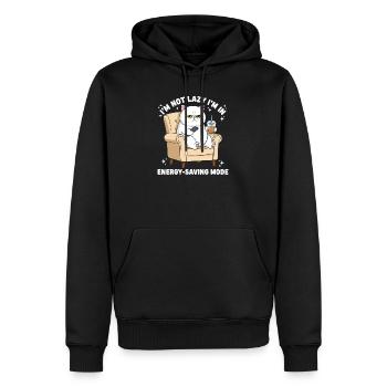 Mode économie d’énergie cathol - Sweat à capuche Premium bio Homme - noir - Devant - Nico (187cm)