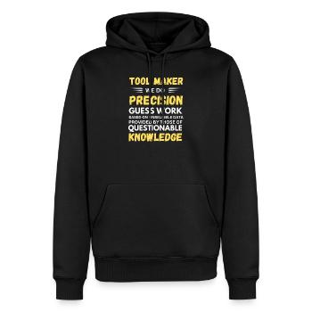 Toolmaker Nous faisons des suppositions précises Drôle - Sweat à capuche Premium bio Homme - noir - Devant - Nico (187cm)