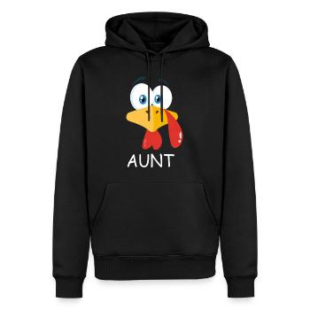 Tante Dinde Drôle de cadeau de Thanksgiving pour Tante - Sweat à capuche Premium bio Homme - noir - Devant - Nico (187cm)
