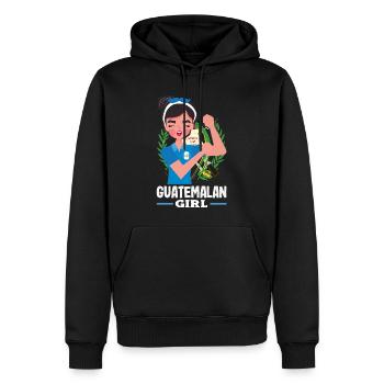 Guatemala Flagge T-Shirt Stolz & Heimat Chapín - Männer Premium Bio Hoodie - Schwarz - Vorne - Nico (187cm)