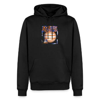 Perspective cosmique - Sweat à capuche Premium bio Homme - noir - Devant - Nico (187cm)