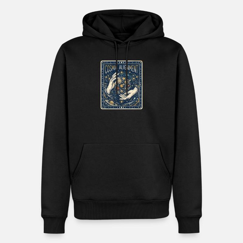 Cosmic Alignment - Männer Premium Bio Hoodie - Schwarz