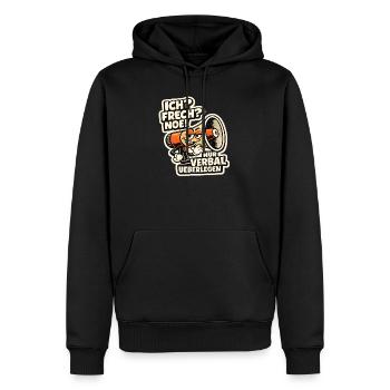 Verbal Überlegen Megaphone Cartoon - Männer Premium Bio Hoodie - Schwarz - Vorne - Nico (187cm)