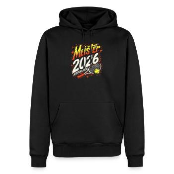 Tennis Meister 2026, Kreisklasse Sieger Shirt - Männer Premium Bio Hoodie - Schwarz - Vorne - Nico (187cm)