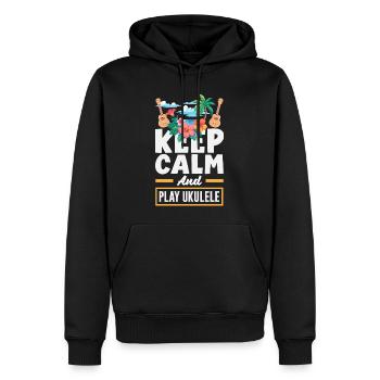 Lustiges Ukulele Designs Und Sprüche - Männer Premium Bio Hoodie - Schwarz - Vorne - Nico (187cm)