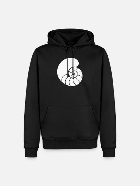 Spiral Pattern Shell - Men’s Premium Organic Hoodie - black
