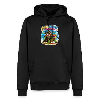 Urlaubs Vibes - Männer Premium Bio Hoodie - Schwarz - Vorne - Nico (187cm)