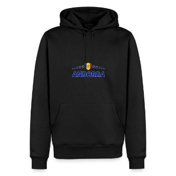 Andorra - Männer Premium Bio Hoodie - Schwarz - Vorne - Nico (187cm)