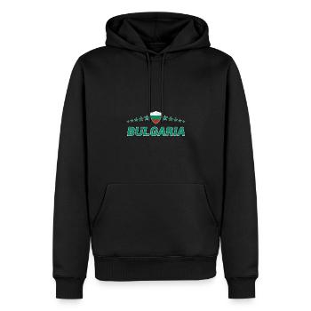 Bulgarien - Männer Premium Bio Hoodie - Schwarz - Vorne - Nico (187cm)