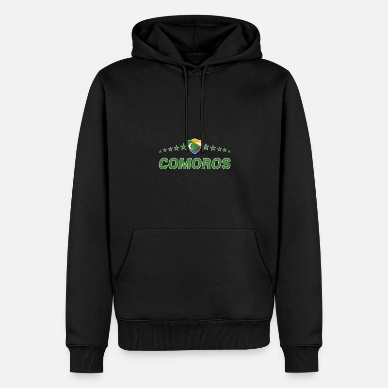 Comores - Sweat à capuche Premium bio Homme - noir