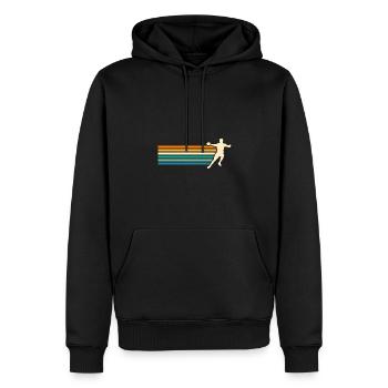 Joueurs de handball Handball - Sweat à capuche Premium bio Homme - noir - Devant - Nico (187cm)