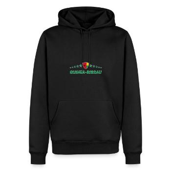Guinea-Bissau - Männer Premium Bio Hoodie - Schwarz - Vorne - Nico (187cm)