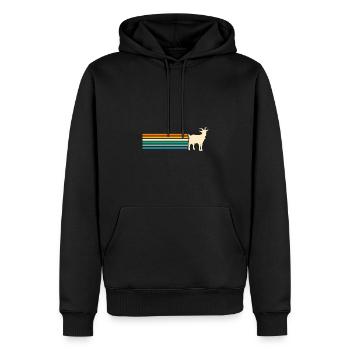 Chèvres - Sweat à capuche Premium bio Homme - noir - Devant - Nico (187cm)
