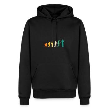 Flautist Evolution Flute - Men’s Premium Organic Hoodie - black - Front - Nico (187cm)