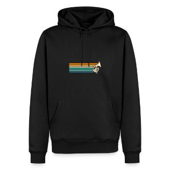 Cor français - Sweat à capuche Premium bio Homme - noir - Devant - Nico (187cm)