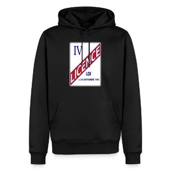 Lizenz 4 - Männer Premium Bio Hoodie - Schwarz - Vorne - Nico (187cm)