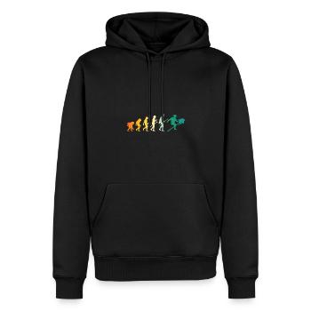 Hobbyhorse Evolution Hobby Horsing - Men’s Premium Organic Hoodie - black - Front - Nico (187cm)