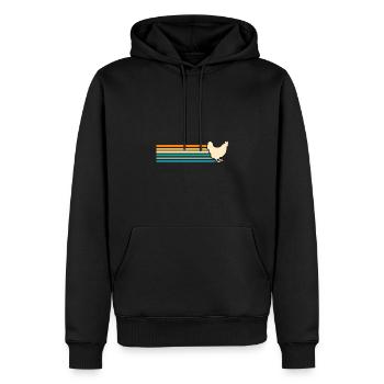 Poules Poule - Sweat à capuche Premium bio Homme - noir - Devant - Nico (187cm)