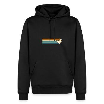 Canards - Sweat à capuche Premium bio Homme - noir - Devant - Nico (187cm)