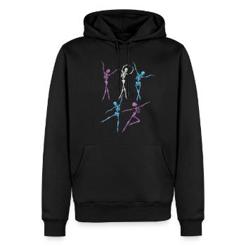 Soirée dansante - Sweat à capuche Premium bio Homme - noir - Devant - Nico (187cm)
