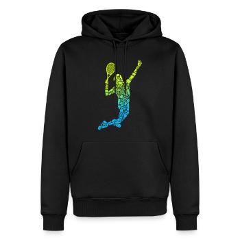 Tennis Symbole Tennistrainer Jungen Tennisspieler - Männer Premium Bio Hoodie - Schwarz - Vorne - Nico (187cm)
