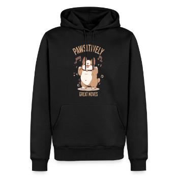 Mignon Bulldog anglais Dog Dancing - Sweat à capuche Premium bio Homme - noir - Devant - Nico (187cm)