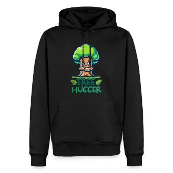 Tree Hugger - Men’s Premium Organic Hoodie - black - Front - Nico (187cm)