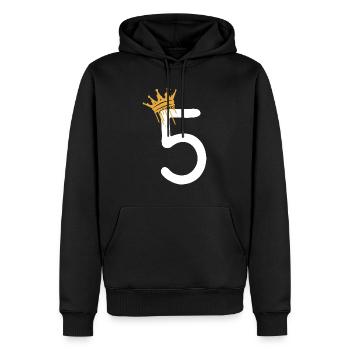 5 - Sweat à capuche Premium bio Homme - noir - Devant - Nico (187cm)