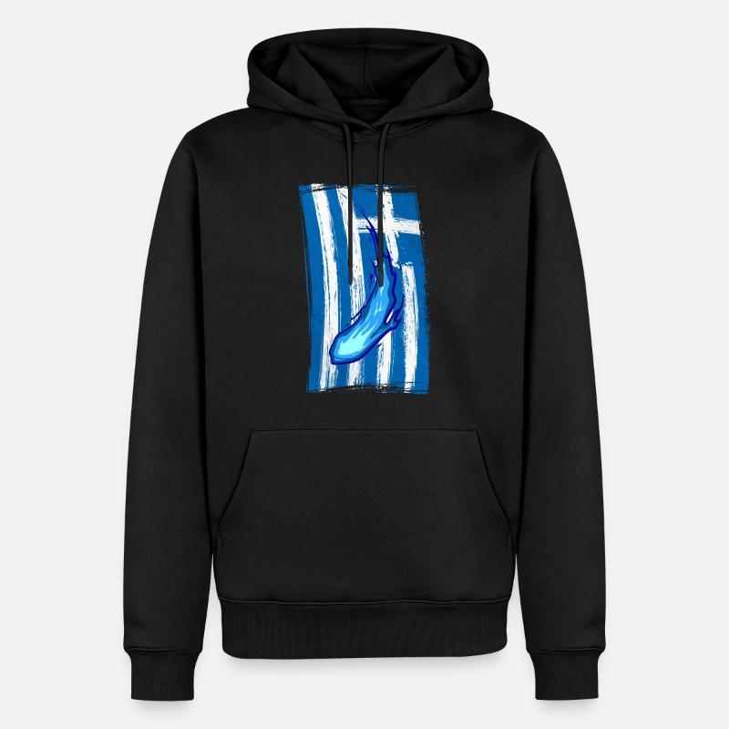 Greece Magic Drapeau Grec - Sweat à capuche Premium bio Homme - noir