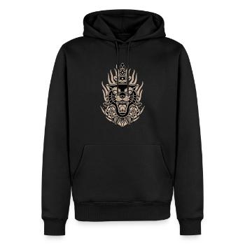 Panther tattoo graphic design - Männer Premium Bio Hoodie - Schwarz - Vorne - Nico (187cm)