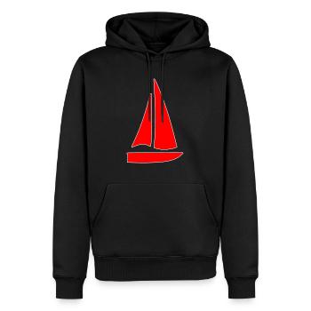 Segelschiff, Segelboot, - Männer Premium Bio Hoodie - Schwarz - Vorne - Nico (187cm)
