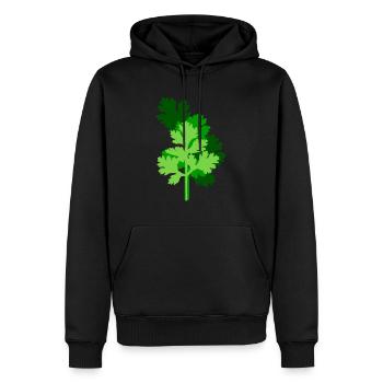 Petersilie klein - Männer Premium Bio Hoodie - Schwarz - Vorne - Nico (187cm)